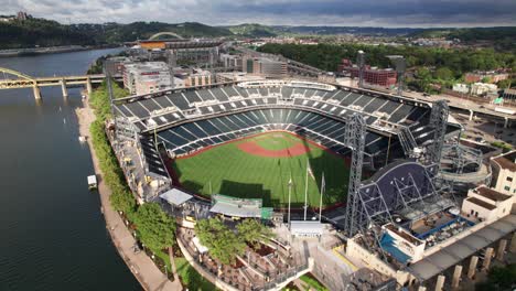 MLB-Baseballstadion-In-Pittsburgh.-Drohnenschuss