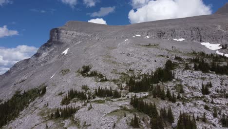 Aerial-shot-of-the-Rocky-Mountains-in-North-America-with-blue-sky