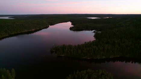 Beautiful-aerial-of-Canadian-Wilderness-Lakes