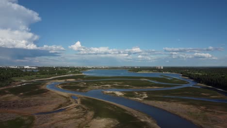 Lake-in-city-limits-with-amazing-clouds