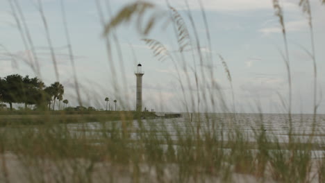 Lighthouse-on-the-Gulf-Coast-in-Biloxi,-Mississippi