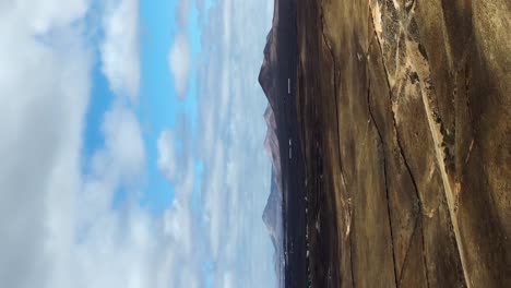 Vertical-Shot-Volcanic-Landscape-Lanzarote-In-Canary-Islands