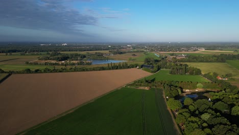 Aerial-Countryside-Views-Of-Farmland-In-The-Netherlands