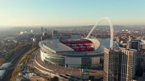 Estadio-De-Wembley-Y-Paisaje-Circundante,-Londres