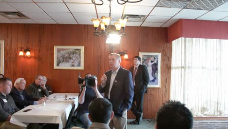 Presidential-Candidate-Senator-Lindsey-Graham-Foreign-Policy-Speech-At-Political-Campaign-Stop-Before-The-Iowa-Caucus