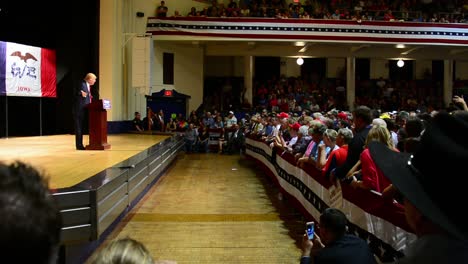 Us-Republican-Presidential-Hopeful-Donald-Trump-Delivers-Speech-To-Voters-And-Political-Supporters,-Iowa-Caucus