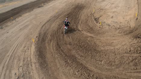 Exciting-Drone-Aerial-Of-Motocross-Dirt-Biker-Motorbike-Jump-On-Track