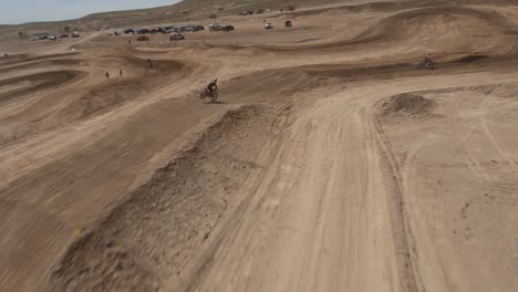 Exciting-Drone-Aerial-Of-Motocross-Dirt-Biker-Motorbike-Jump-On-Track