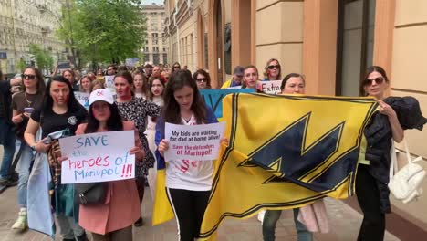 Wives-And-Girlfriends-Of-Mariupol-Azov-Warriors-March-In-The-Streets-Of-Kyiv-For-Their-Freedom-And-Release