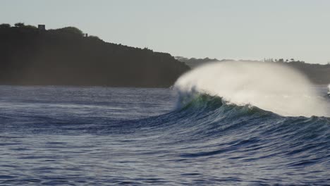 Beautiful-Slow-Motion-Slo-Mo-Ocean-Waves-Crashing-And-Breaking-Off-The-Sea-Shore-In-Hawaii