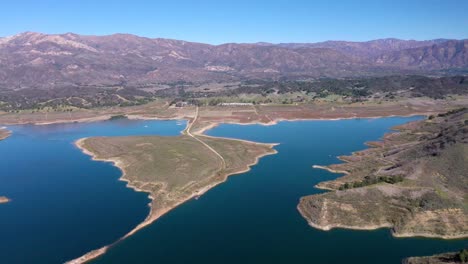 Excellent-Aerial-Shot-Of-Lake-Casitas-In-California