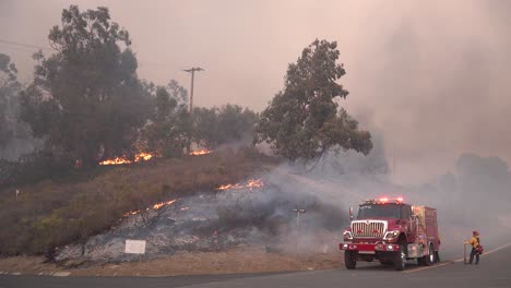 Firefighters-Attack-The-Alisal-Fire-Along-The-Gaviota-Coast-In-Santa-Barbara-County