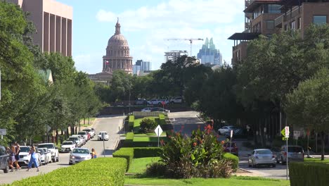 Toma-De-Establecimiento-Del-Edificio-Del-Capitolio-Del-Estado-De-Texas-En-Austin,-Texas