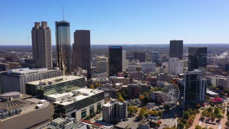 Muy-Buen-Establecimiento-Aéreo-Del-Distrito-Comercial-Del-Centro-De-Atlanta,-Georgia