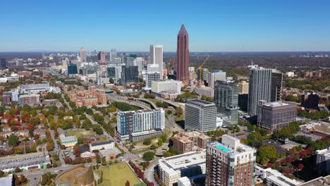 Muy-Buen-Establecimiento-Aéreo-Del-Distrito-Comercial-Del-Centro-De-Atlanta,-Georgia