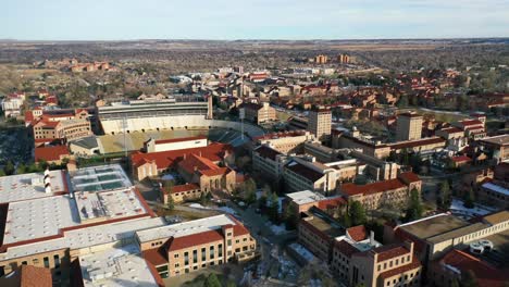 Aerial-Over-The-University-Of-Colorado-Boulder-Campus-In-Winter