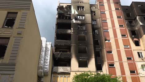 Apartment-Complexes-Are-Bombed-And-Burned-In-Irpin-Ukraine-As-A-Result-Of-The-Russian-Invasion-And-Aggression