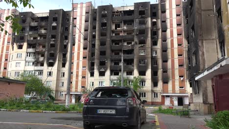 Apartment-Complexes-Are-Bombed-And-Burned-In-Irpin-Ukraine-As-A-Result-Of-The-Russian-Invasion-And-Aggression