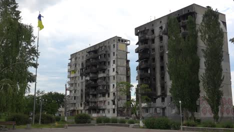 Borodianka,-Borodyanka,-Ukraine-Bombed-And-Rocketed-Apartment-Buildings-Where-Hundreds-Were-Killed-By-Russian-Occupation