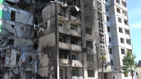 Borodianka,-Borodyanka,-Ukraine-Bombed-And-Rocketed-Apartment-Buildings-Where-Hundreds-Were-Killed-By-Russian-Occupation