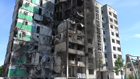 Borodianka,-Borodyanka,-Ukraine-Bombed-And-Rocketed-Apartment-Buildings-Where-Hundreds-Were-Killed-By-Russian-Occupation