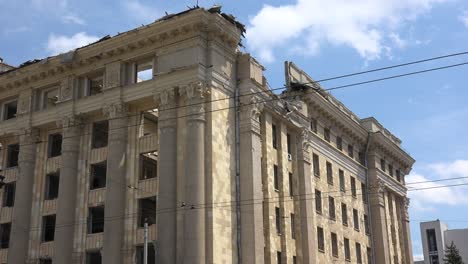 The-Central-Government-Administration-Building-In-Downtown-Kharkiv-Is-Destroyed-By-Russian-Rockets-And-Missiles-During-The-Ukraine-War