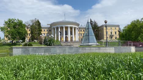 Establishing-Shot-Of-The-Nebesna-Sotnya-Historical-Landmark-On-The-Maidan-Independence-Square-In-Kyiv-Kiev-Ukraine