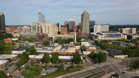 Gute-Antenne-Von-Raleigh-North-Carolina-Skyline-Der-Innenstadt