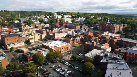 Good-Aerial-Shot-Of-Staunton,-Virginia-Courthouse,-A-Quaint-Appalachian-Town-Suggests-Small-Town-Usa