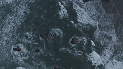 Excellent-Aerial-Shot-Of-Ocean-Surf-Off-The-Coast-Of-Oregon