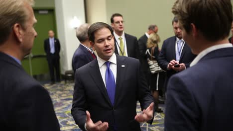 Evento-De-Campaña-Del-Partido-Republicano-Para-El-Presidente-Estadounidense-Que-Conduce-Al-Caucus-De-Iowa-Con-El-Senador-Marco-Rubio