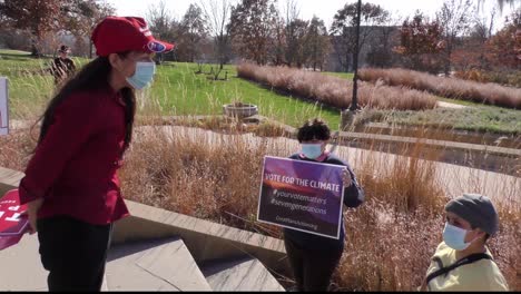 Trump-Supporters-Demonstrate-And-Confront-Young-Counter-Protestors-Outside-The-Iowa-State-Capital-Building