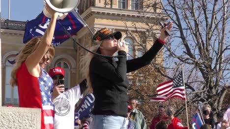 Trump-Supporters,-Including-Evangelicals-For-Trump,-Hold-A-Campaign-Rally-At-The-Iowa-State-Capital-Building