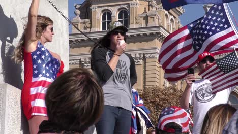 Trump-Supporters,-Including-Evangelicals-For-Trump,-Hold-A-Campaign-Rally-At-The-Iowa-State-Capital-Building