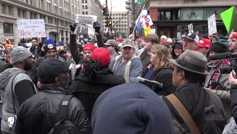 Us-President-Elect-Donald-Trump-Supporters-And-Counter-Protestors-During-The-Inauguration-In-Washington-Dc