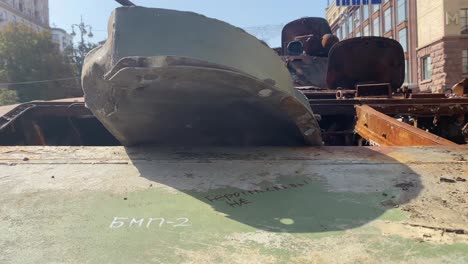 Wrecked-And-Destroyed-Russian-Tanks-And-War-Equipment-On-Khreshchatyk-Street-In-Downtown-Kyiv-Kiev-To-Celebrate-Ukrainian-Independence-Day-August-24