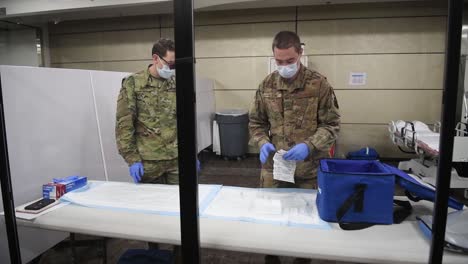 Soldiers-Prepare-The-First-Covid-19-Vaccines-To-Arrive-And-Be-Administered-At-Joint-Base-San-Antonio-Lackland,-Tx