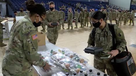 National-Guard-Members-In-Process-At-The-Washington-Dc-Armory,-Prior-To-Helping-Secure-Presidential-Inauguration