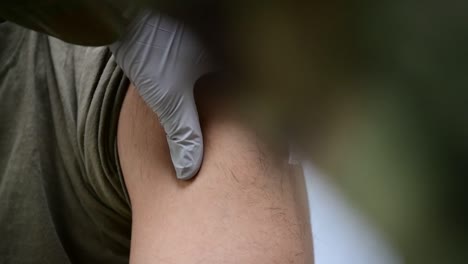 Airmen,-Wearing-Face-Masks-Receive-The-Covid-19-Coronavirus-Vaccine-During-The-Global-Pandemic,-Gunsan,-Rok