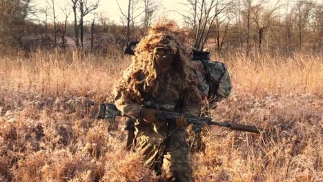 Zeitlupe,-Militärische-Scharfschützenteams-Treffen-Sich-Bei-Scharfschützenmeisterschaften-(afsam)-In-Fort-Chaffee,-Ar