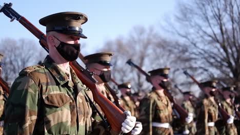 Military-Marching-Band-Musicians-Prepare-For-Joe-Biden’S-59Th-Presidential-Inauguration-In-Washington-Dc