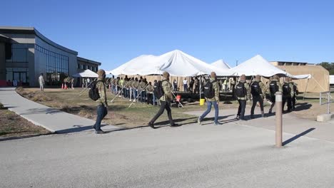 Us-Air-Force-559th-Medical-Group-Aviadores-Covid-19-Entrenamiento-De-Vacunas-Contra-La-Pandemia,-Base-Conjunta-San-Antonio-Sin-Tierra