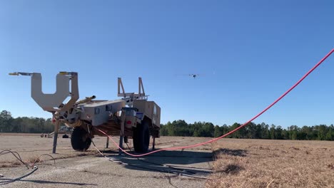 Us-Marines-Unmanned-Aerial-Vehicle-Squadron-2-Train-With-Soldiers-On-Critical-Military-Mission-Skills,-Fort-Stewart