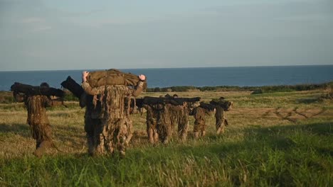 US-Marines-3D-Aufklärungsbataillon-Prä-Scharfschützen-Qualifikationskurs-Camouflage-Trainingsübung,-Le-Shima,-Jp