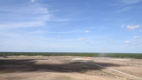 F-16-Fighting-Falcon-Air-Support-Training-At-Rattlesnake-Range,-An-Air-To-Ground-Training-Facility-At-Camp-Shelby,-Ms