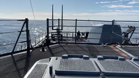 Dramatic,-Dynamic-Camera-Moves-Across-The-Deck-Of-The-Us-Navy-Uss-Princeton-And-Into-The-Bridge-Of-The-Boat