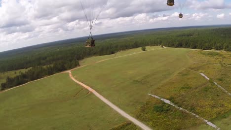 Pov-815Th-Airlift-Squadron-Airdrop-Of-Container-Delivery-Systems,-Joint-Airborne-Air-Transportability-Artic-Anvil-Exercise