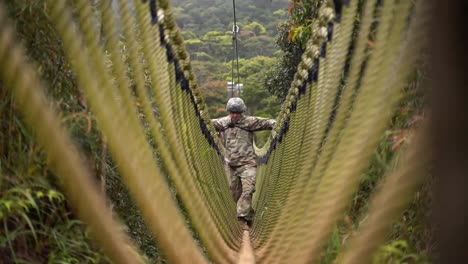 Us-armee,-Marinesoldaten-Und-Japanische-Bodensoldaten-Selbstverteidigung-Grundkurs-Dschungel-überlebenstraining,-Okinawa,-Japan