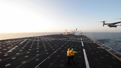 Mv-22B-Osprey-Operates-Off-The-Flight-Deck-Of-The-Usns-Mercy’S-Flight-Deck-During-A-Dynamic-Interface-Test-Operation