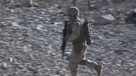 Us-Marines-Conduct-A-Platoon-Sized-Attack-During-Integrated-Training-Exercise-In-The-Desert,-Twentynine-Palms,-Ca